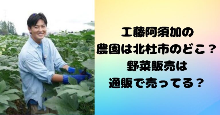 工藤阿須加の農園は北杜市のどこ？野菜販売は通販で売ってる？