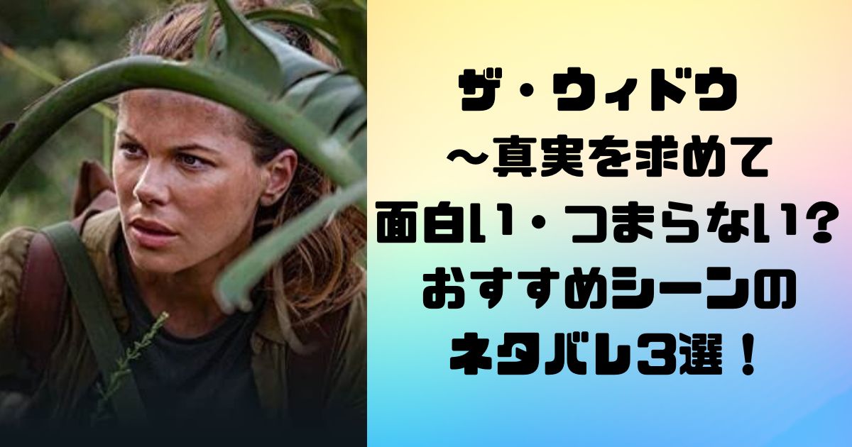 ザ・ウィドウ ～真実を求めては面白い・つまらない？おすすめシーンのネタバレ3選！
